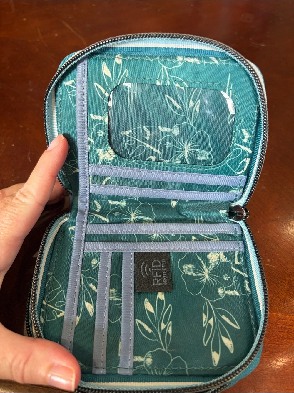 LUG SPLITS SE BLUE MOON ALOHA TEAL WALLET